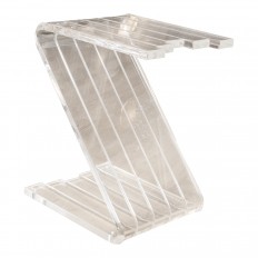 Lucite Z form side table